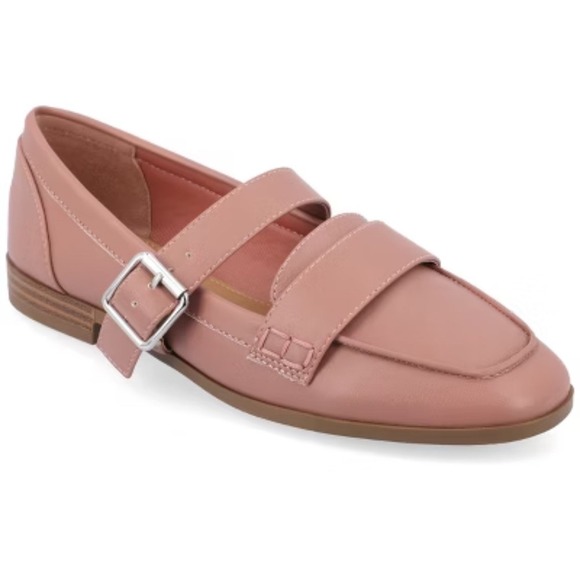 Journee Collection Womens Caspian‎ Flat Loafers Mauve Size 6 Mary Jane - Picture 1 of 10